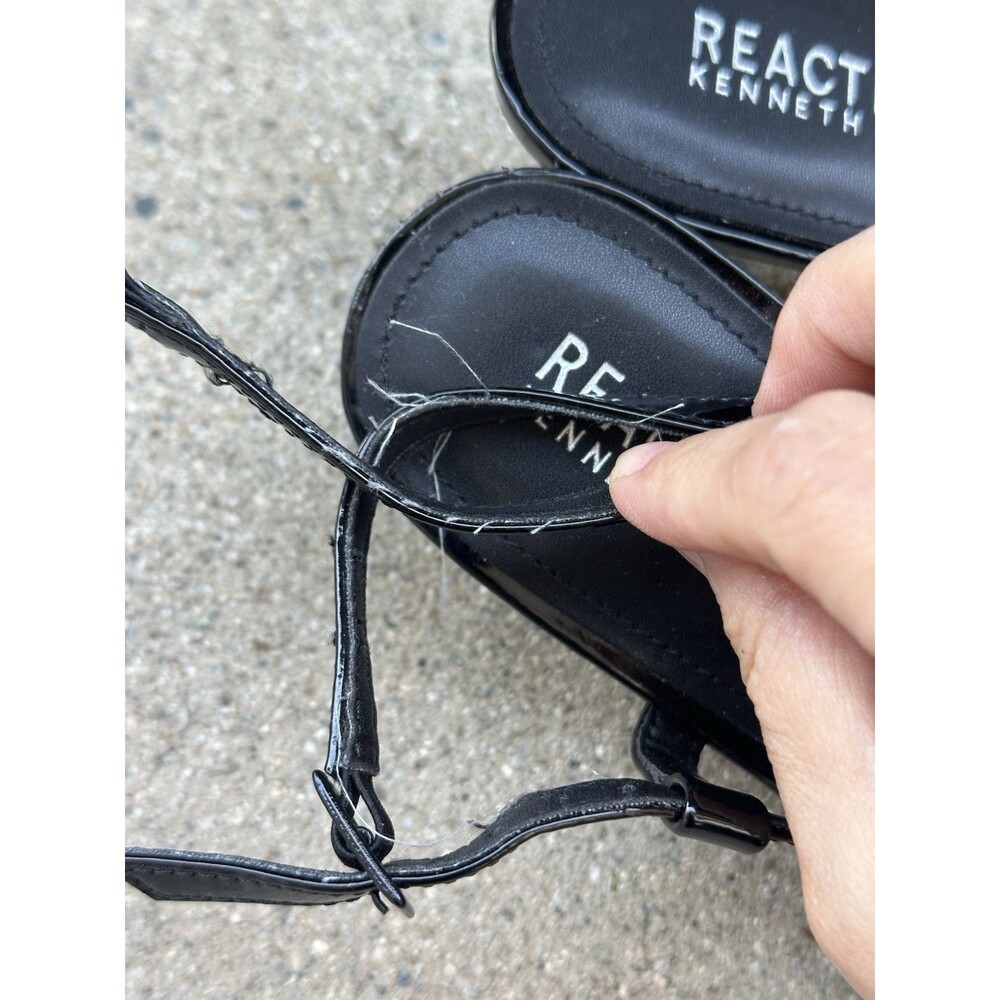 Kenneth Cole Reaction Women's Maggie Black Mesh, Size 7, Kitten Heel, Toe - Picture 4 of 5